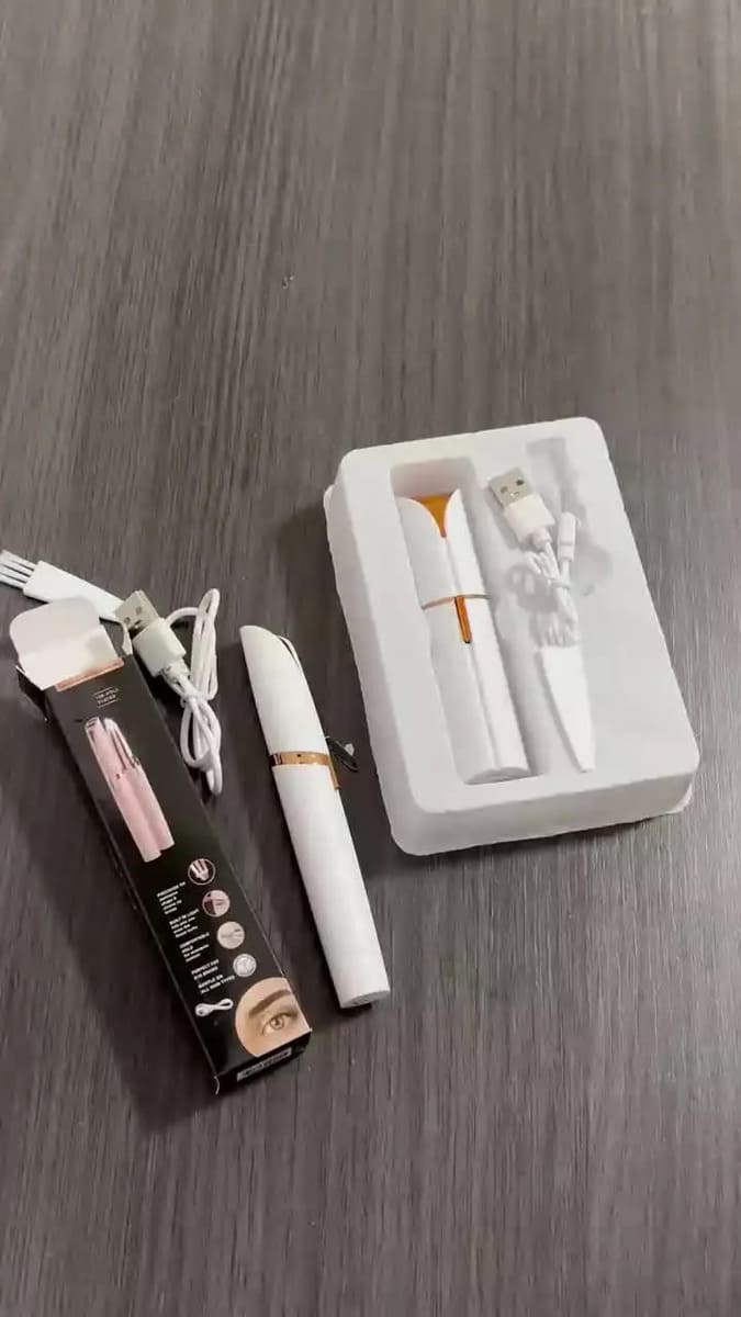 Detalhe do Kit Caneta Depiladora e Batom Facial elétrico recarregavel