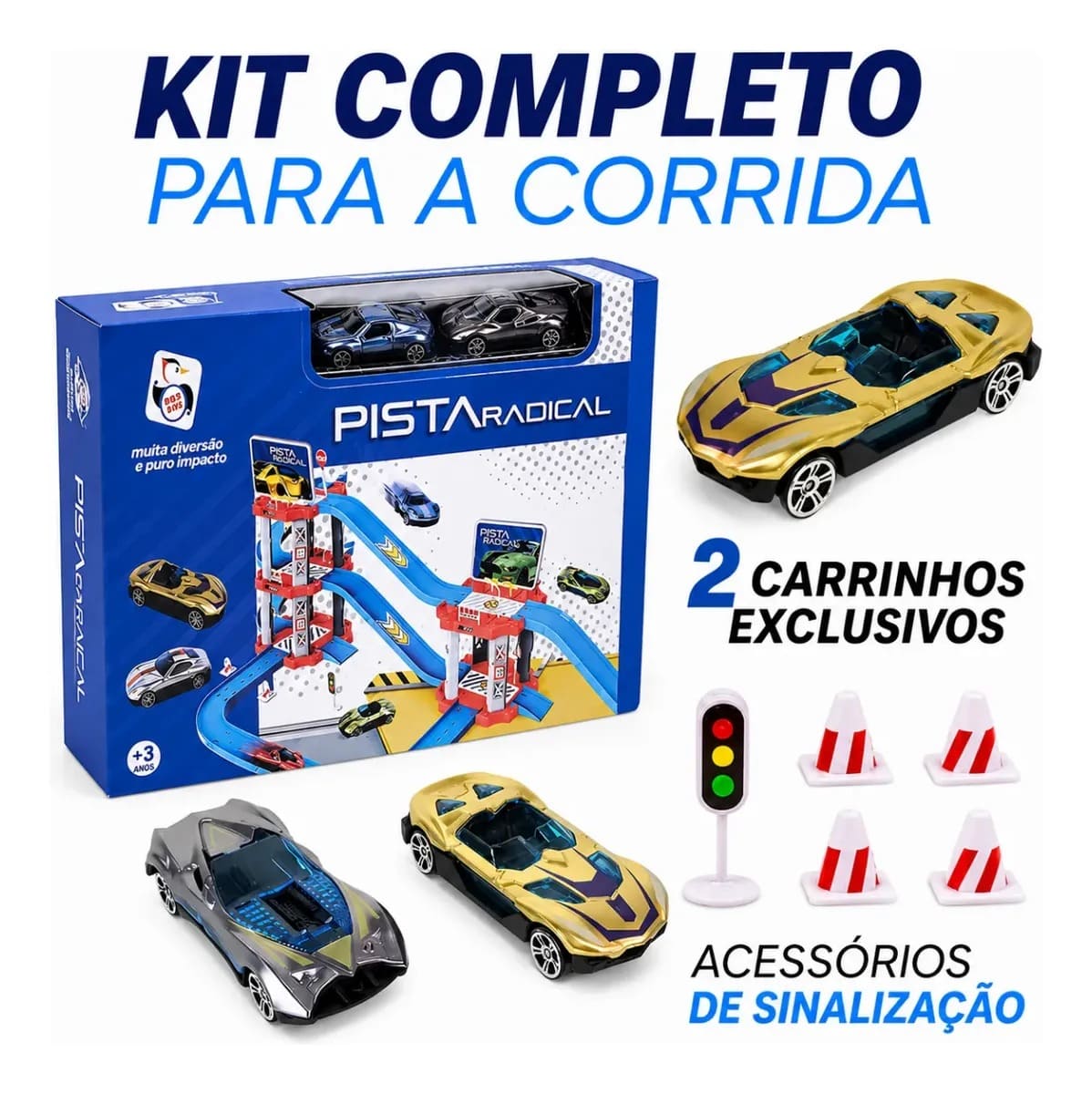 Detalhes e rampas da Pista De Carrinhos Estacionamento Brinquedo Infantil Menino