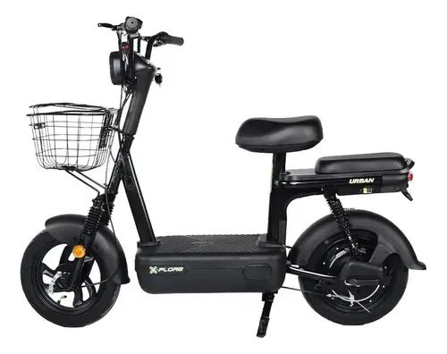 Detalhes do guidão e estrutura da bicicleta scooter eletrica