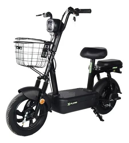 Visão geral da bicicleta scooter eletrica em ambiente urbano
