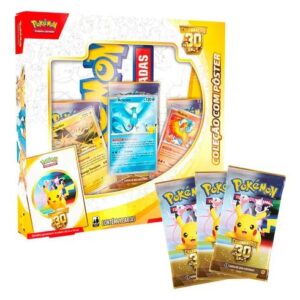 box com pôster lendários pokémon 30 anos