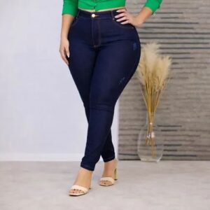 Calça Jeans Plus Size Cintura Alta