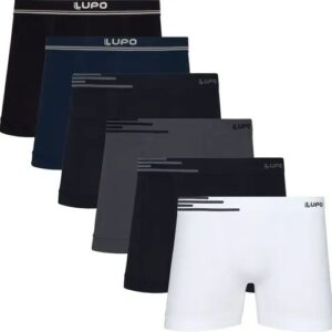 Kit 6 Cuecas Lupo Boxer