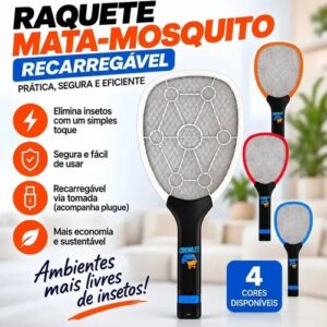 raquete elétrica mata mosquito