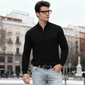 suéter masculino gola v