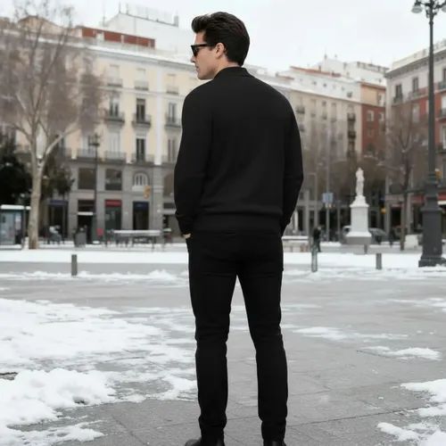 suéter masculino gola v