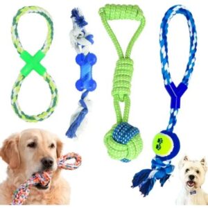 brinquedo de corda para cachorro kit 4