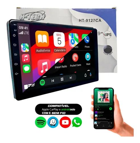 central multimídia 9 polegadas CarPlay