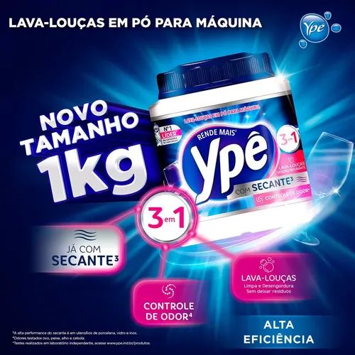 detergente em pó para lava-louças Ypê