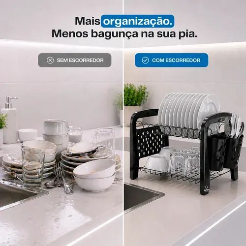 escorredor de louça 2 níveis