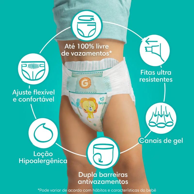 fralda Pampers Confort Sec P