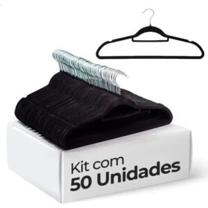 kit 50 cabides de veludo