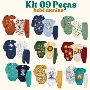 kit body bebê manga longa