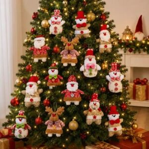 kit enfeites de natal de pelúcia