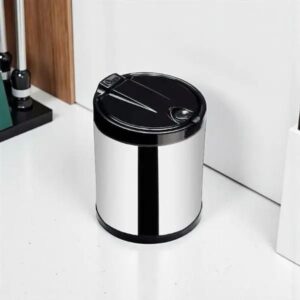 lixeira de pia inox tampa click