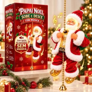 papai noel musical sobe e desce