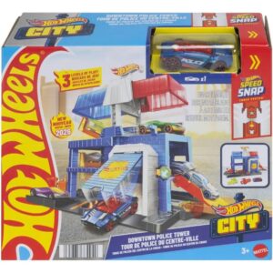 pista hot wheels torre de polícia