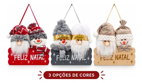 placa feliz natal para porta