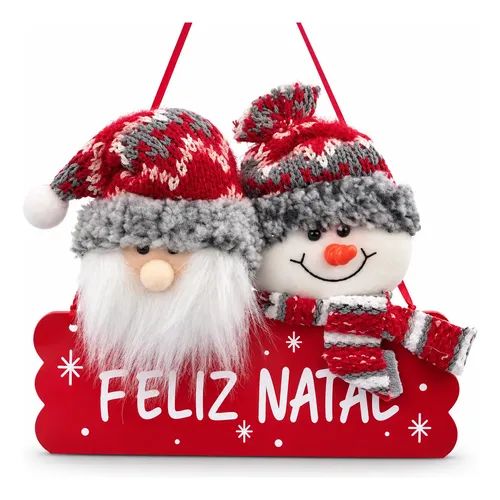 placa feliz natal para porta