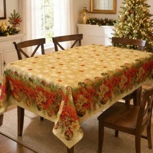 toalha de mesa natal impermeável